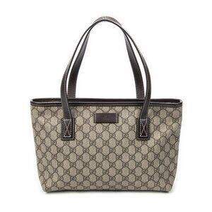 Gucci Small Joyte Dark Brown Beige Supreme Canvas Shoulder Bag